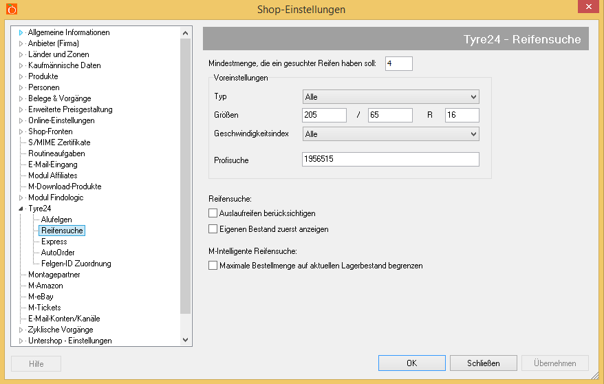 Reifensuche