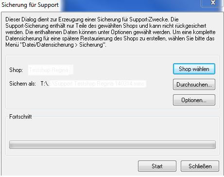 Sicherung für Support