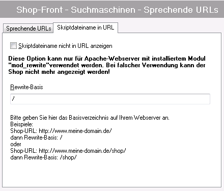 Skriptdateiname in URL
