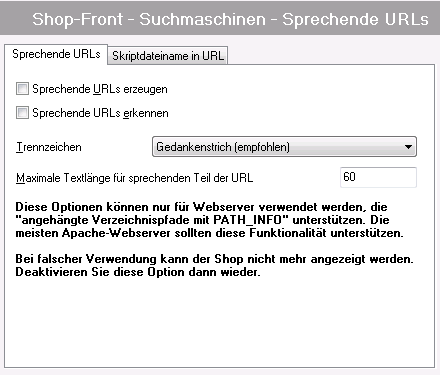 Sprechende URLs