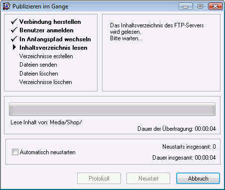 Publizieren im Gange