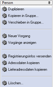 Die Objektbefehle des Personenbereichs