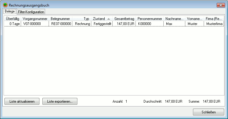 Register Belege