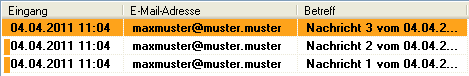 Farbmarkierung eines E-Mail-Kontos