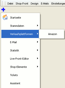 Den Programmbereich "Amazon" öffnen