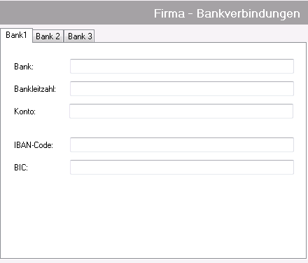 Bankverbindungen