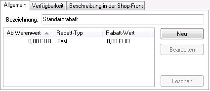 Online-Rabatt - Register Allgemein