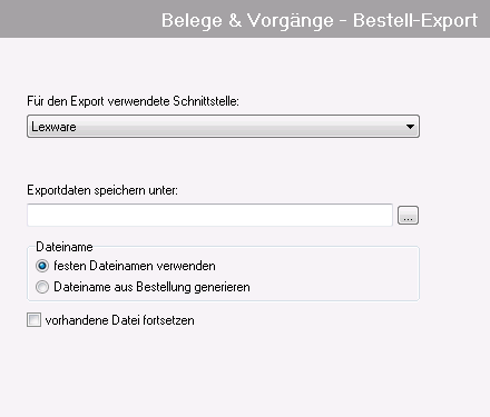 Bestell-Export