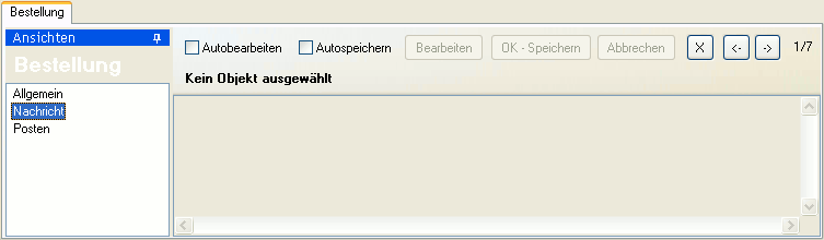 Die Ansicht "Nachricht" der eBay-Bestellungen