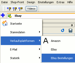 Den Programmbereich eBay-Bestellungen öffnen