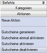 Gutscheine deaktivieren