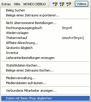 Abgleich mit dem Basis-Shop durchführen