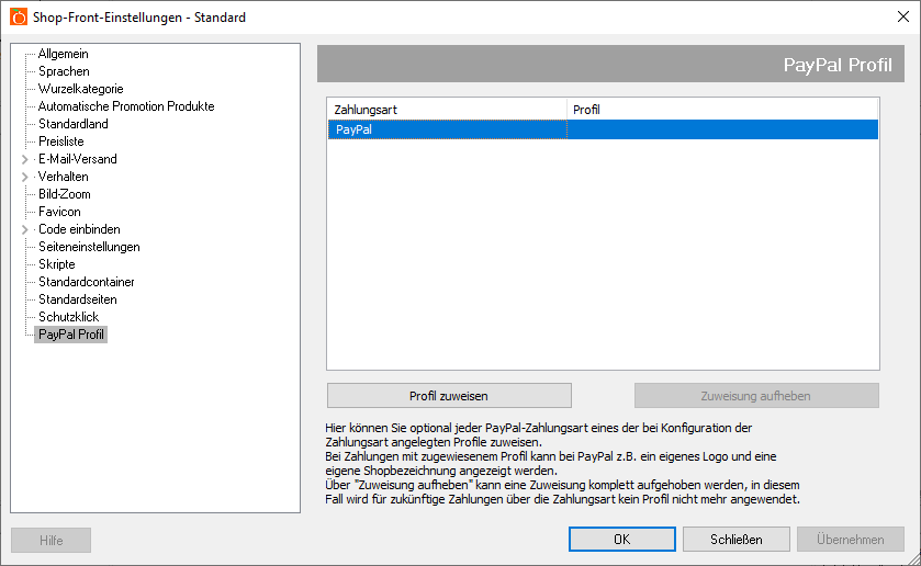 paypal-profilzuweisungen paypal-profilzuweisungen