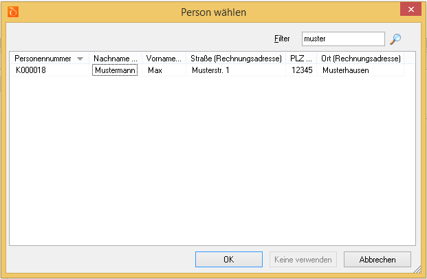 Personenwahl Personenwahl