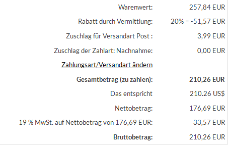 Rabatt fuer vermittelte Kunden