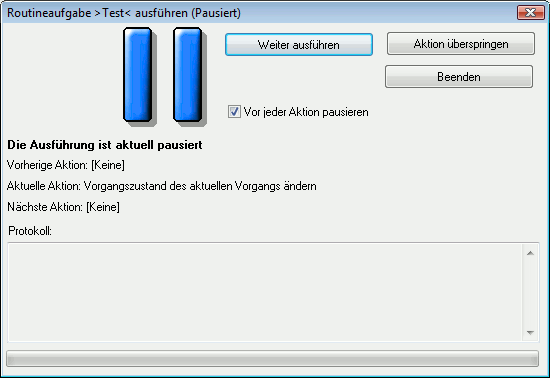 Haltepunkte bei Routineaufgaben